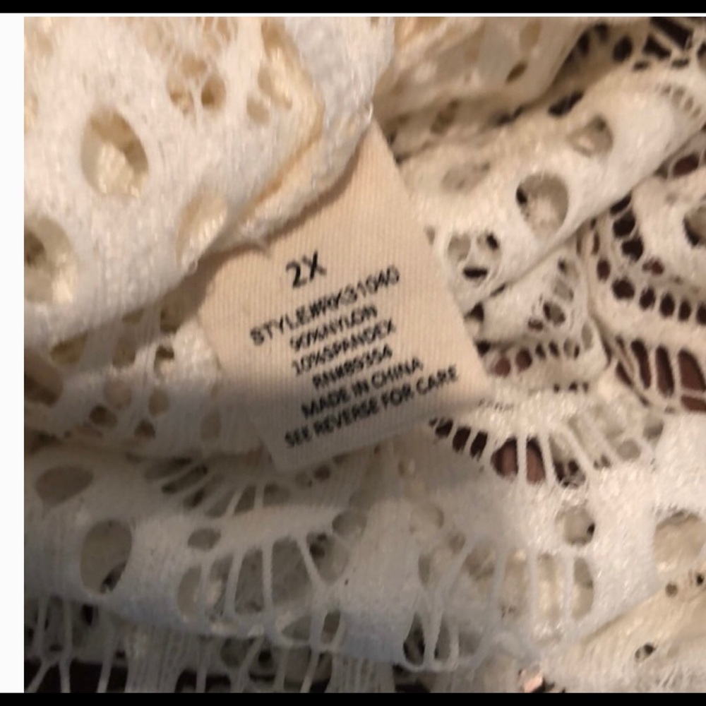 Cream color lace body suit